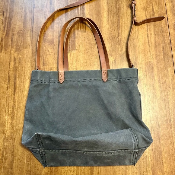 Madewell Navy Tote Bag with Leather Straps - Picture 3 of 4